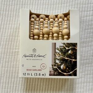 Hearth & Hand with Magnolia Natural Wood Bead Garland 12ft